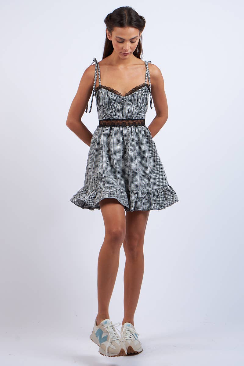 The Kelsey Checkered Mini Dress