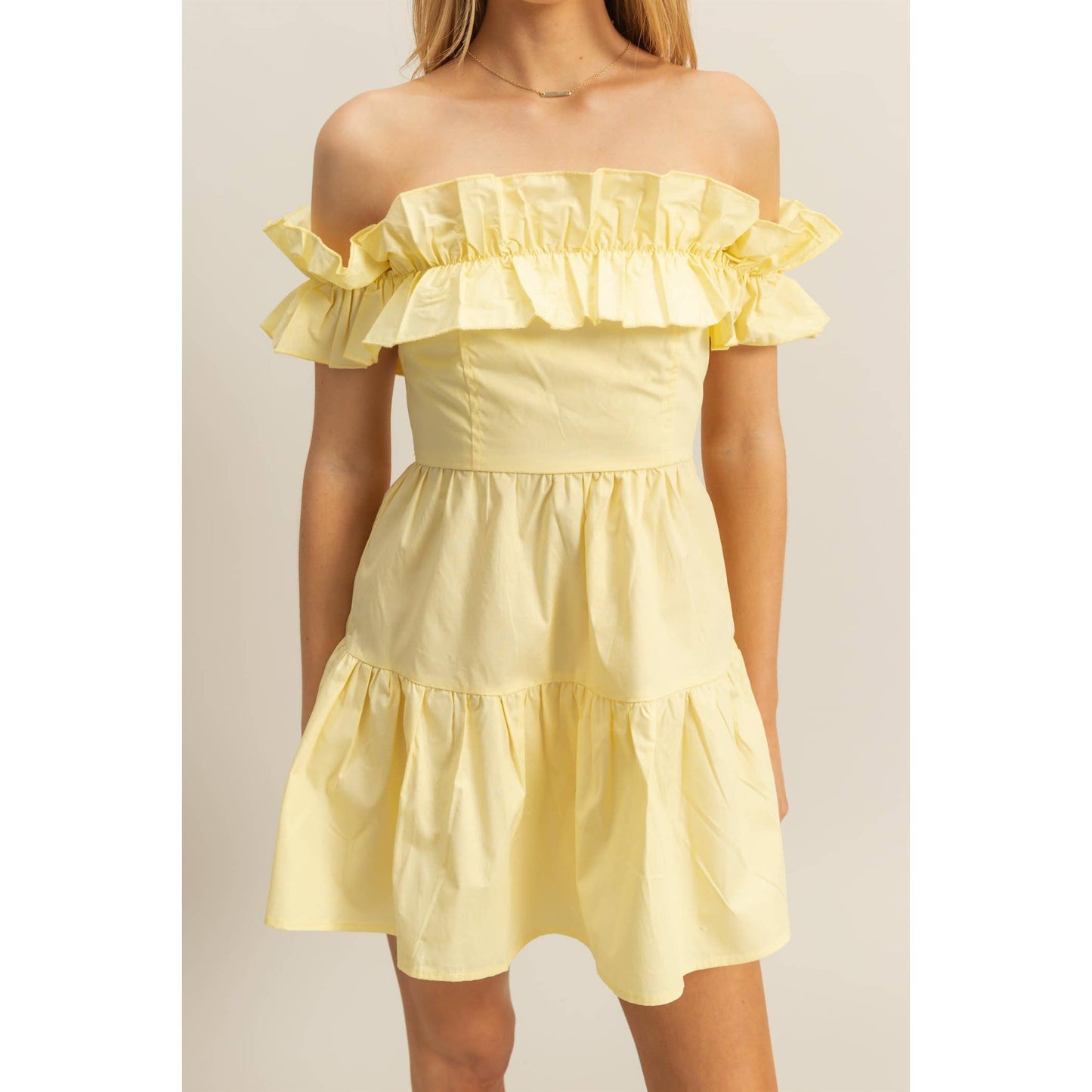 The Maddy Ruffle Sleeve Mini Dress