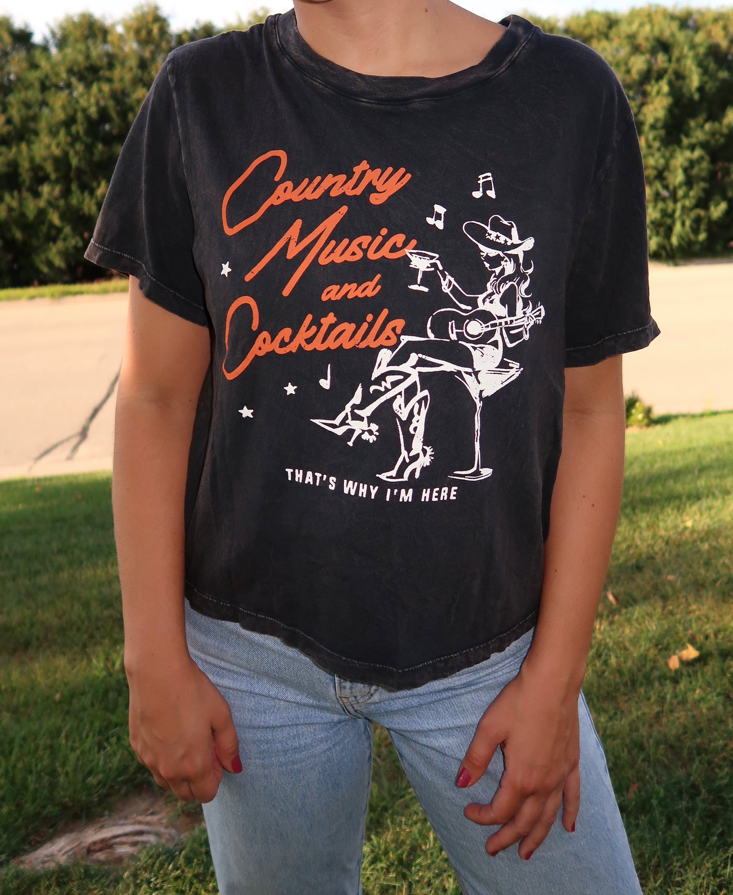 Country Music and Cocktails Graphic Tee