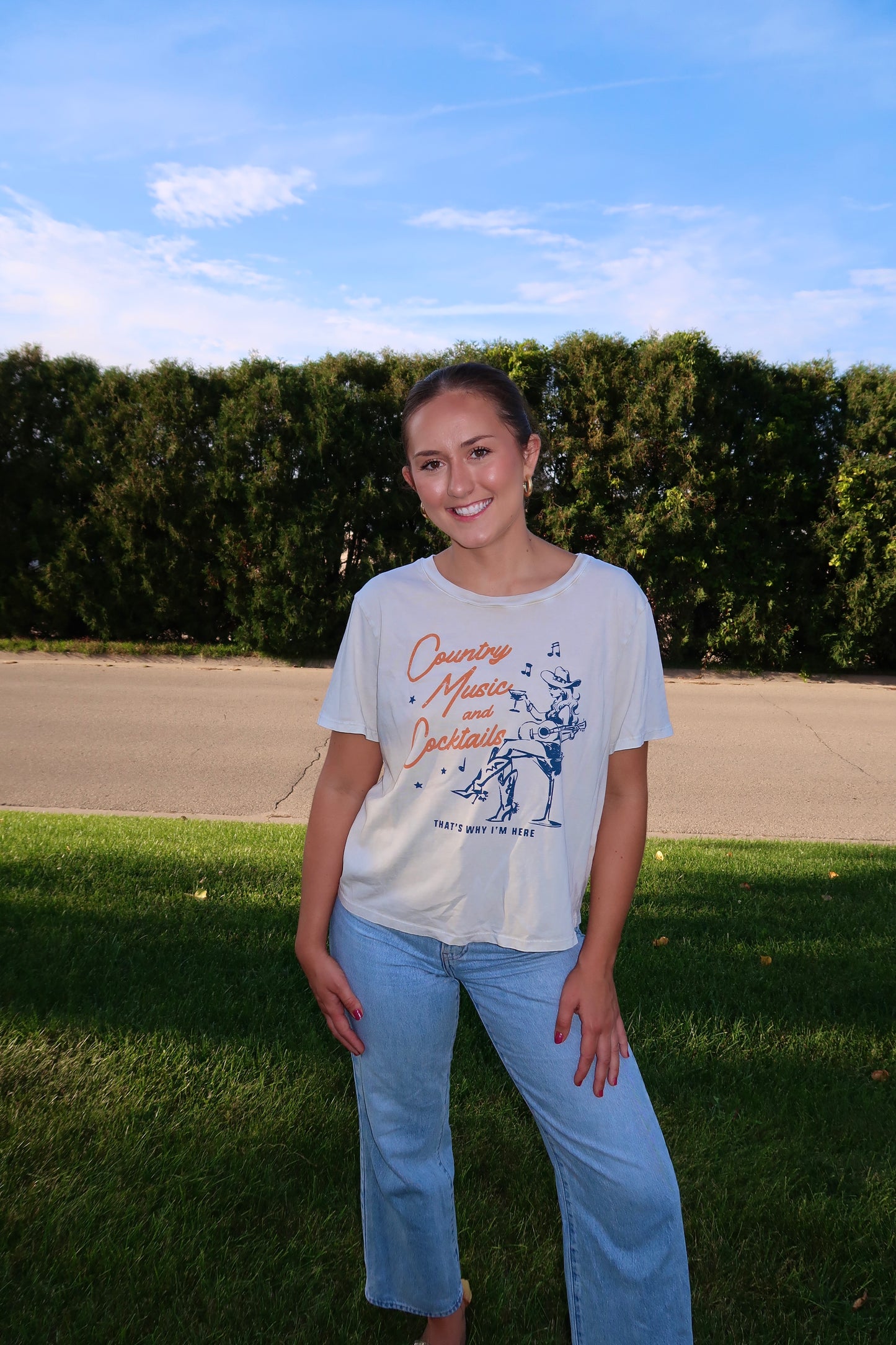 Country Music and Cocktails Graphic Tee