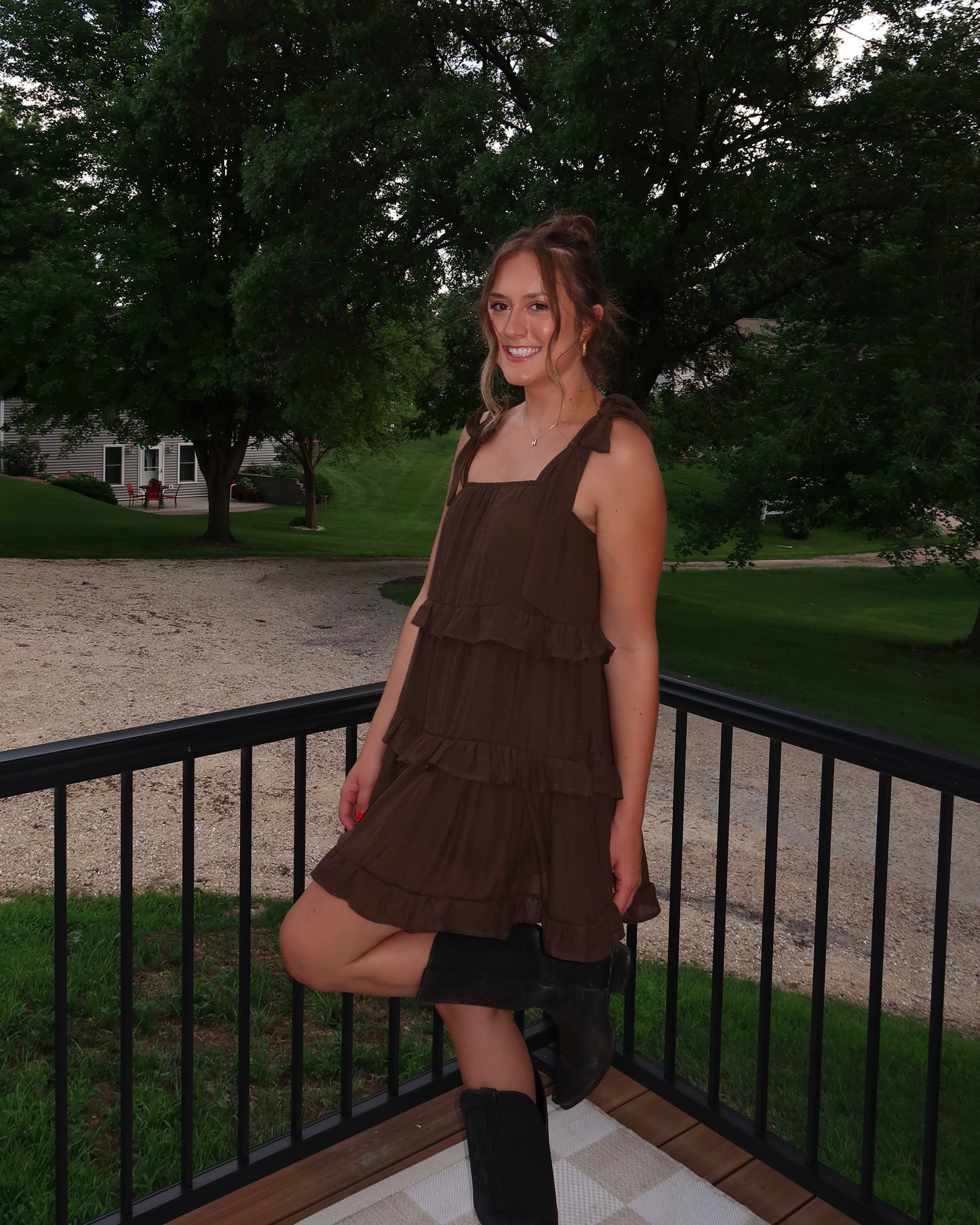 The Sydney Ruffle Tiered Mini Dress