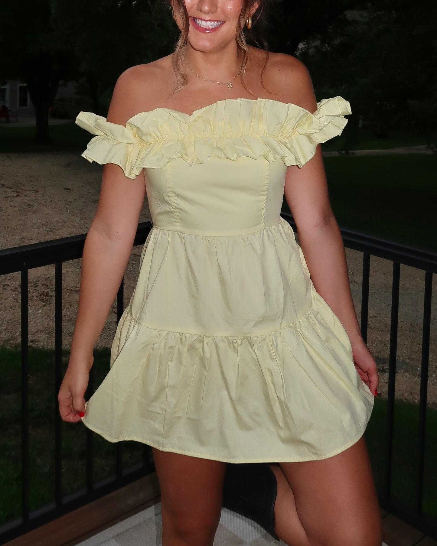 The Maddy Ruffle Sleeve Mini Dress