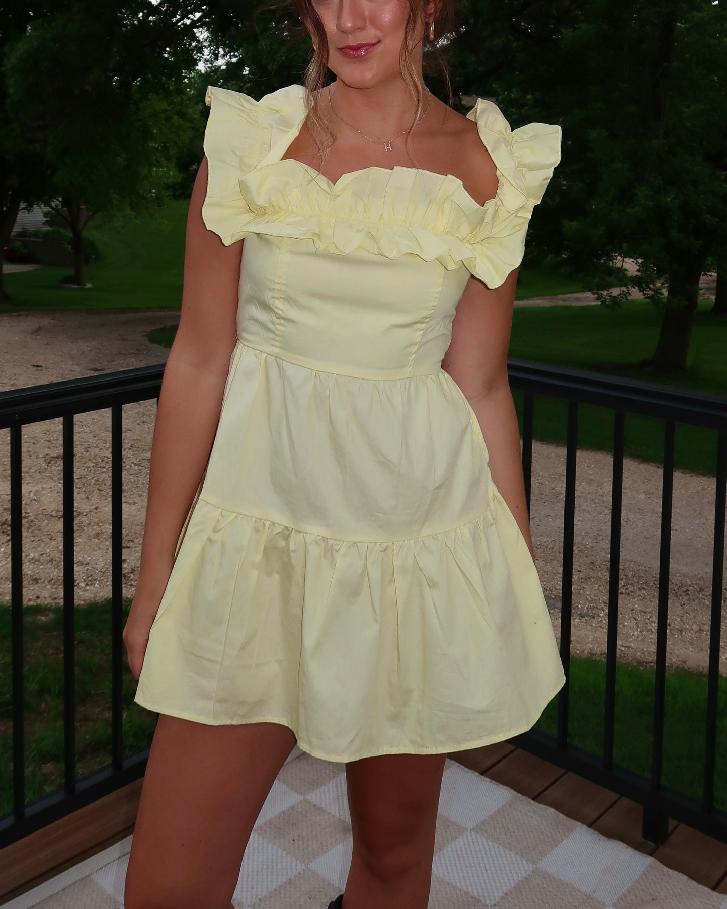 The Maddy Ruffle Sleeve Mini Dress