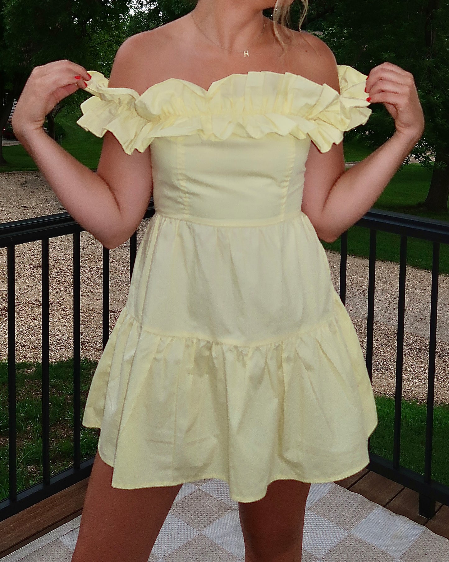 The Maddy Ruffle Sleeve Mini Dress