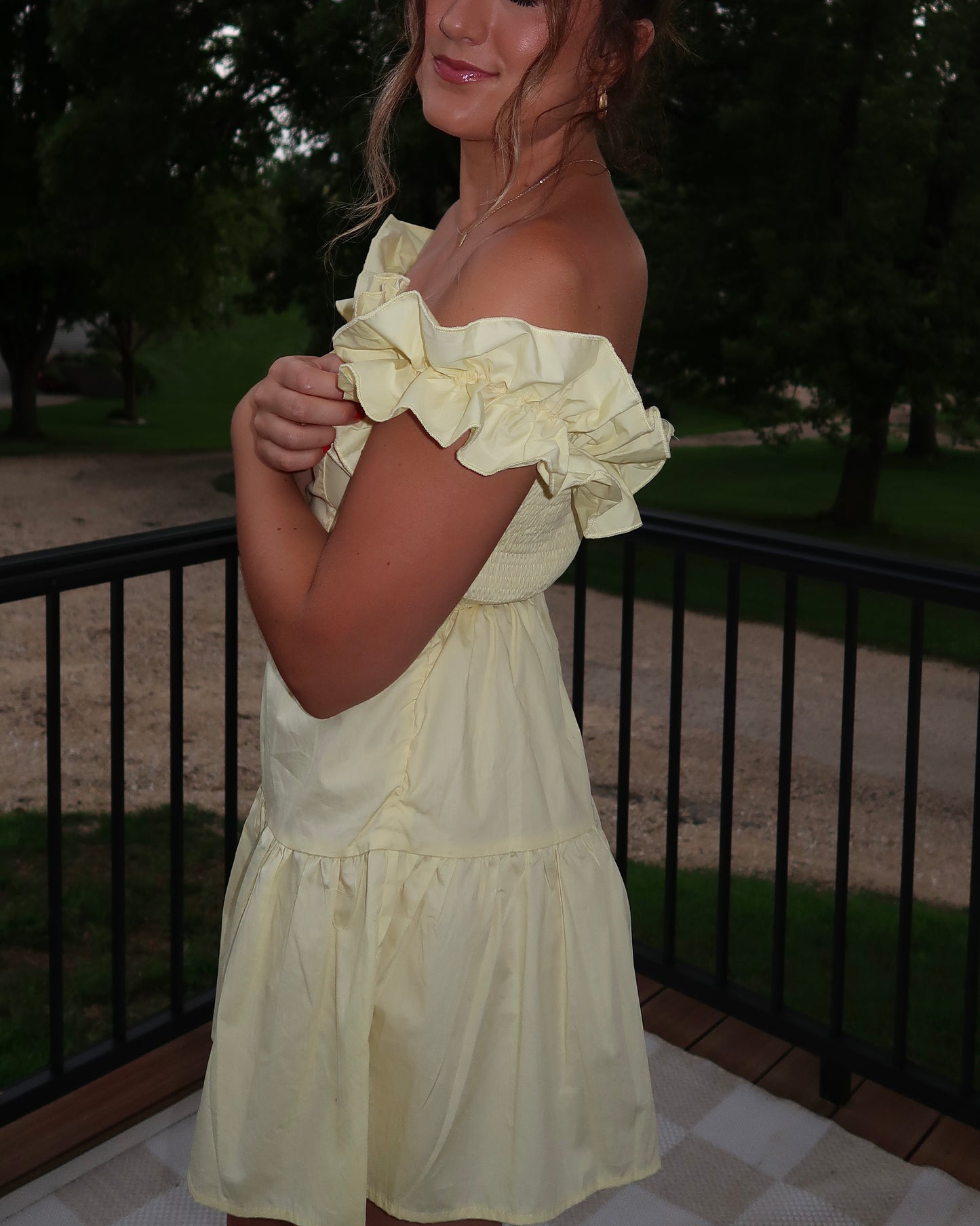 The Maddy Ruffle Sleeve Mini Dress