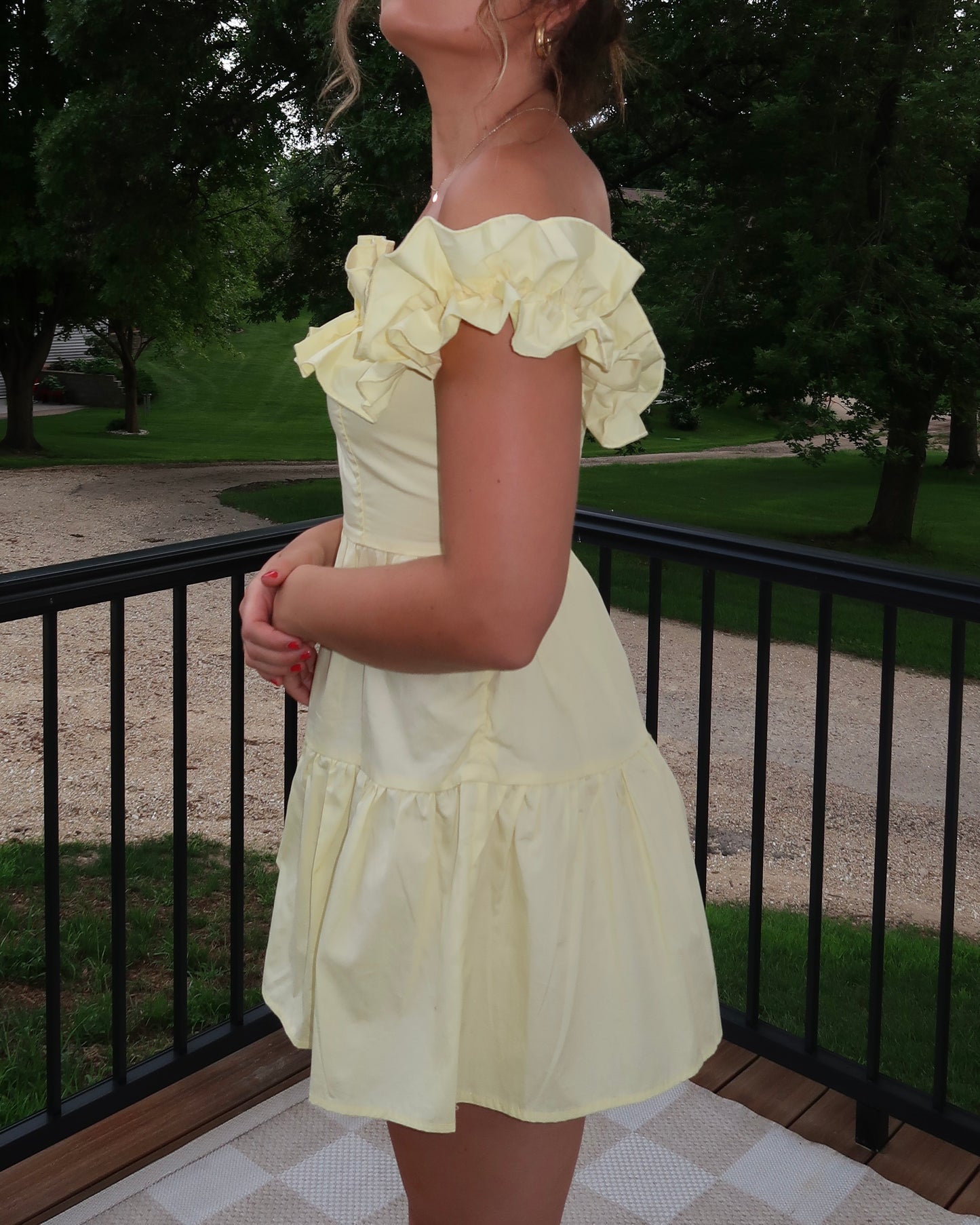 The Maddy Ruffle Sleeve Mini Dress