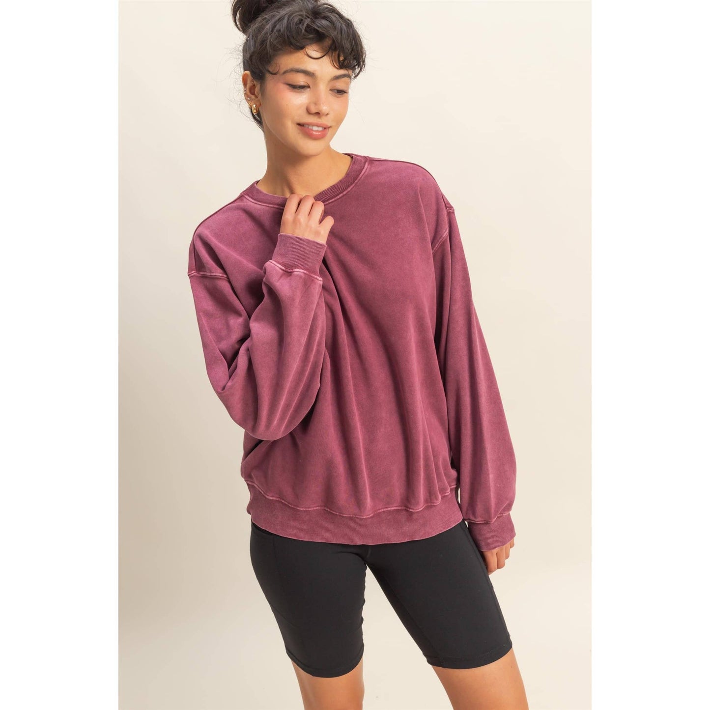 The Lived-In Vintage Crew — Cherry, Black & Brown