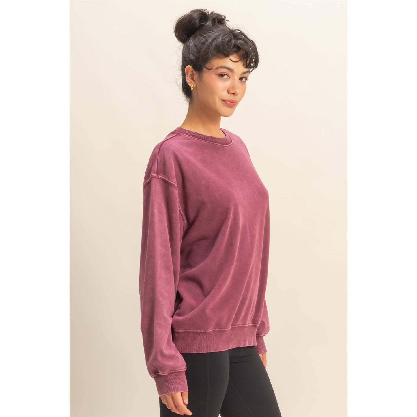 The Lived-In Vintage Crew — Cherry, Black & Brown