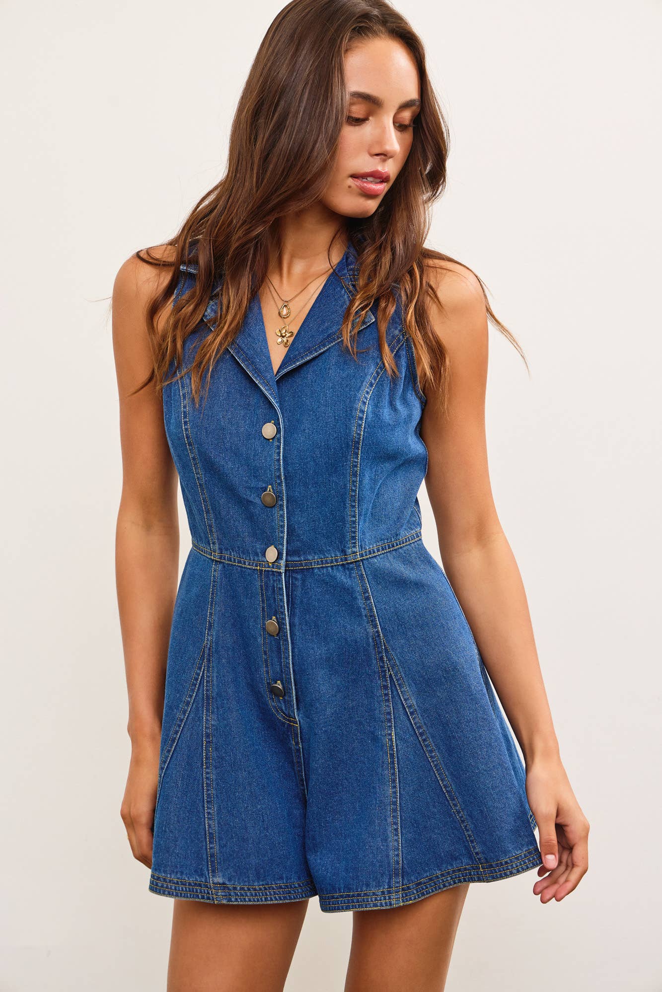 The Brittney Denim Romper