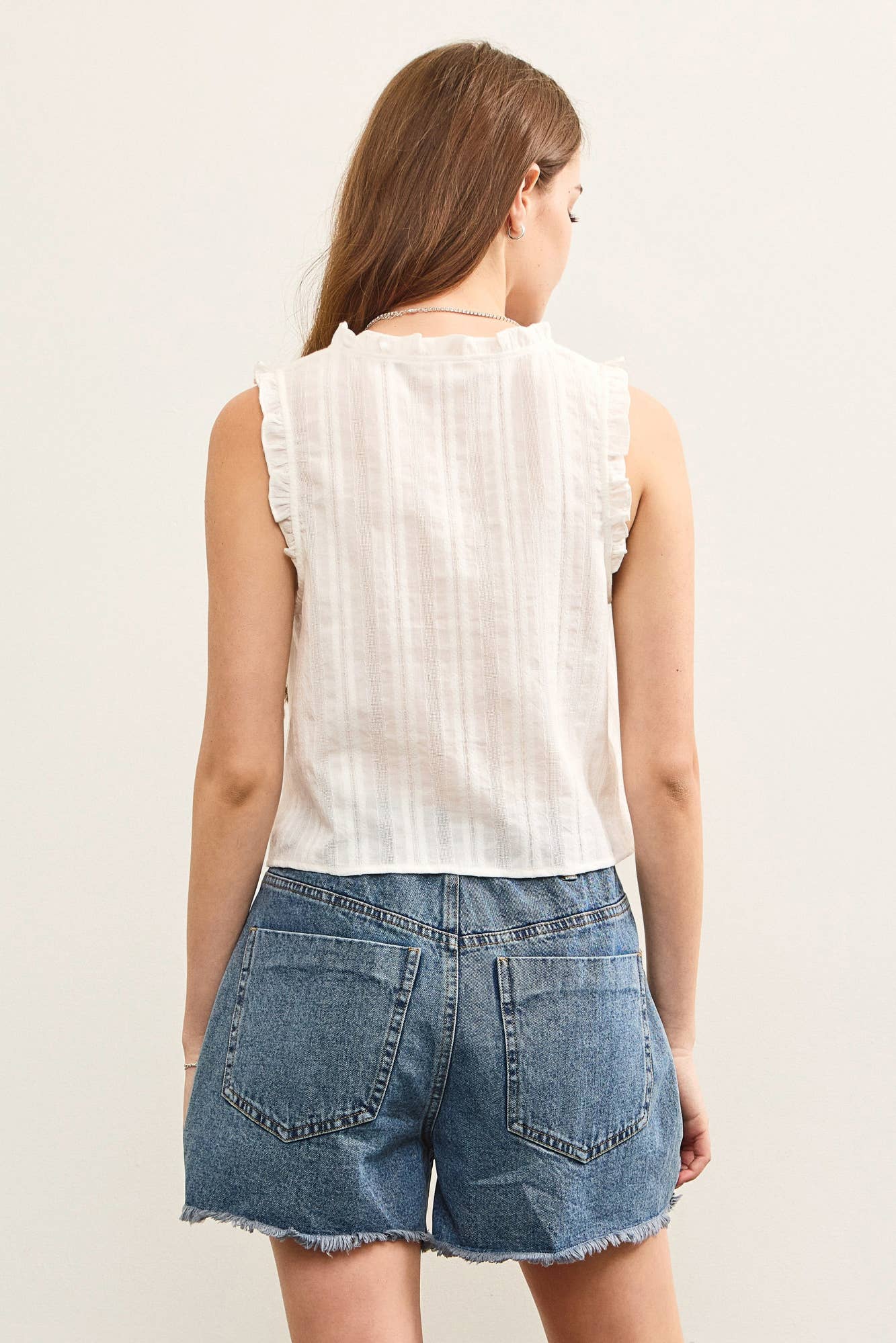 The Mary Boho Button Up Sleeveless Top