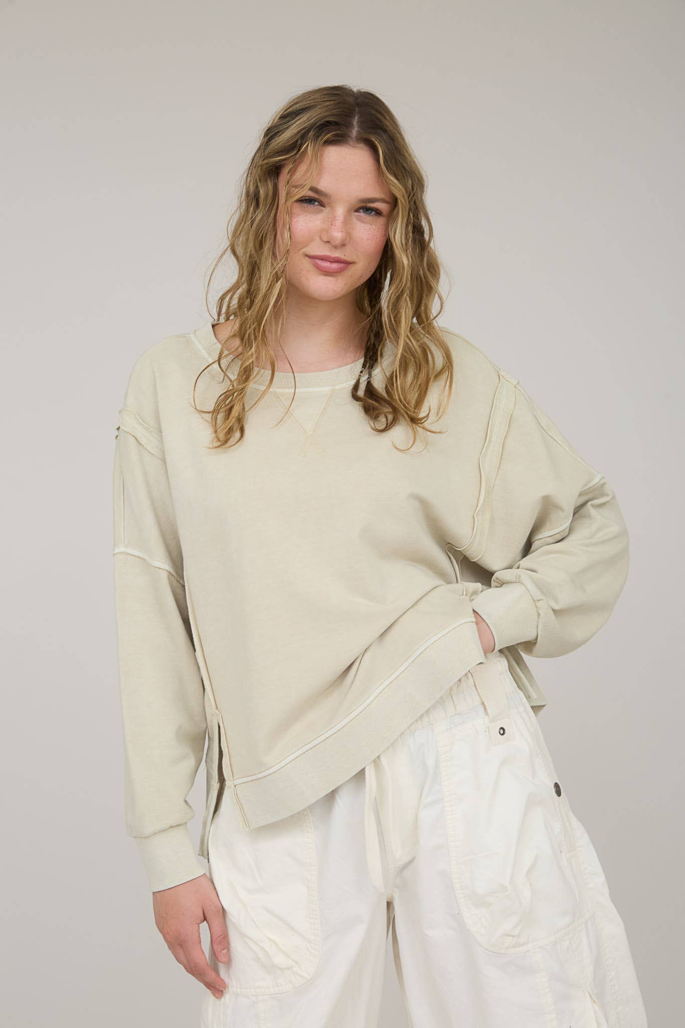 The Cozy Patchwork Oversized Crew