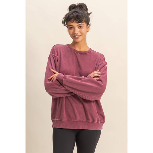The Lived-In Vintage Crew — Cherry, Black & Brown