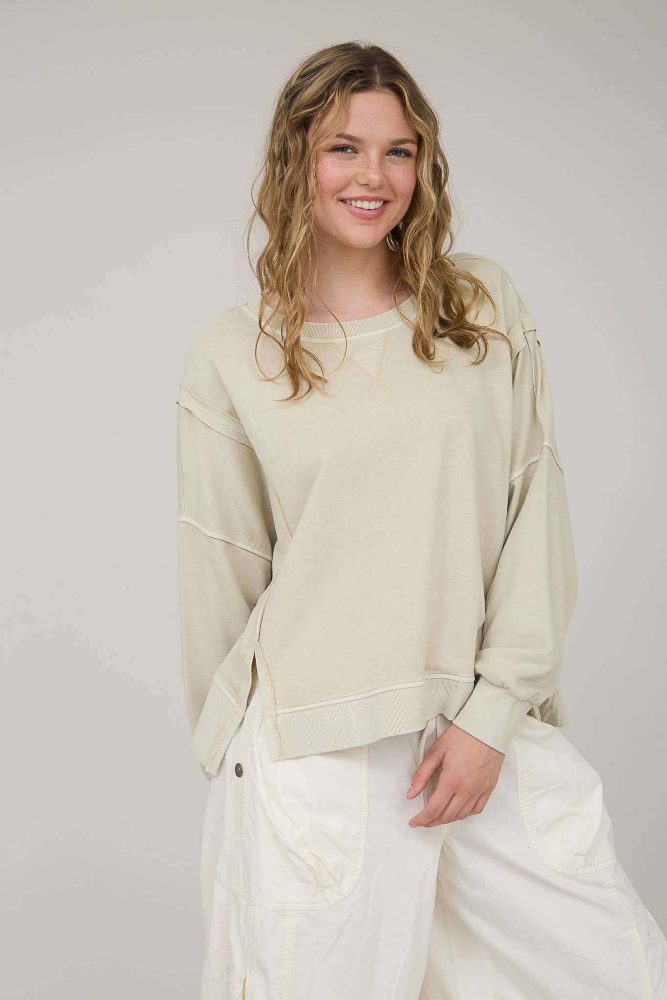 The Cozy Patchwork Oversized Crew