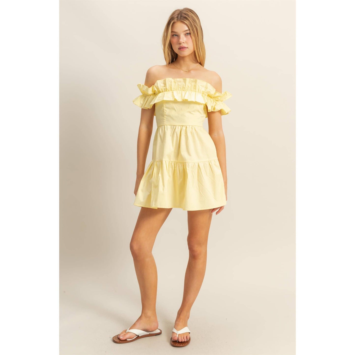 The Maddy Ruffle Sleeve Mini Dress
