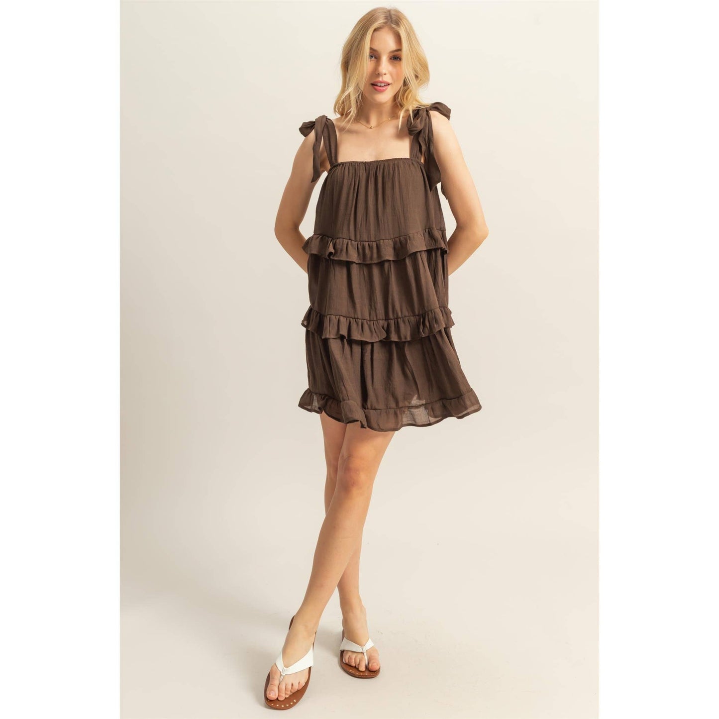 The Sydney Ruffle Tiered Mini Dress