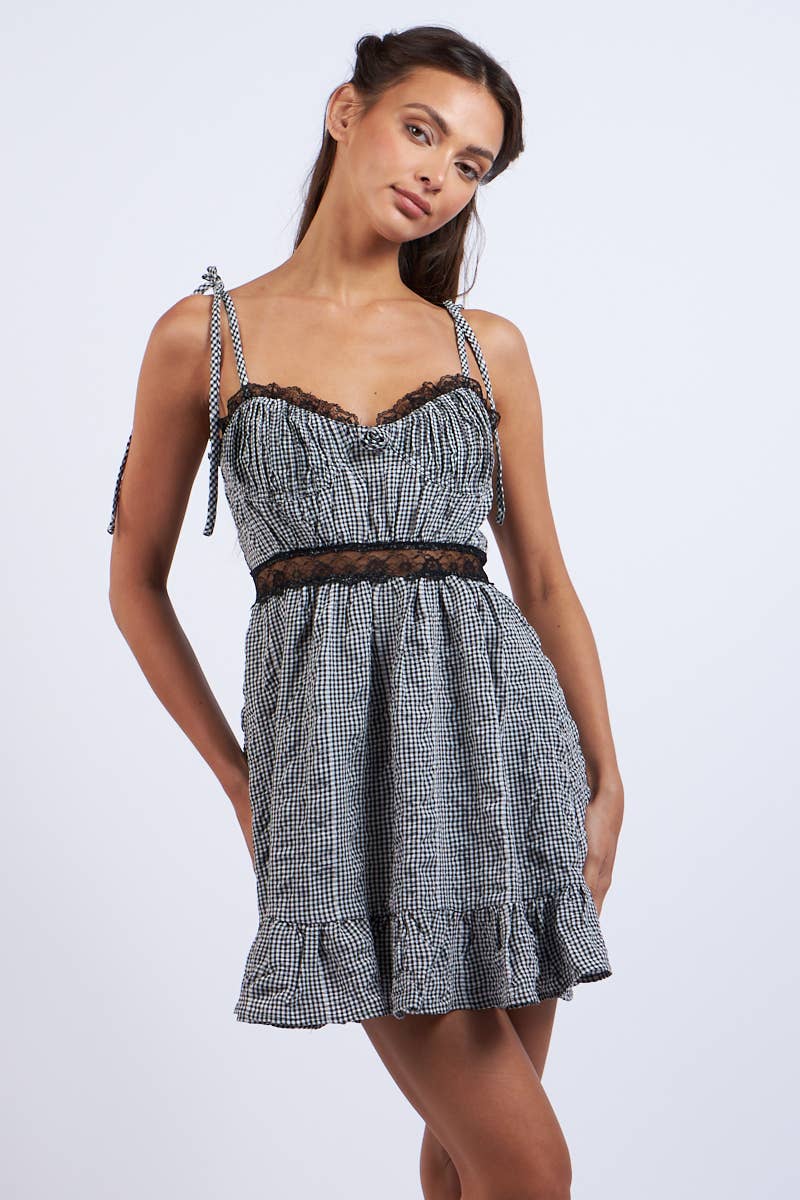The Kelsey Checkered Mini Dress