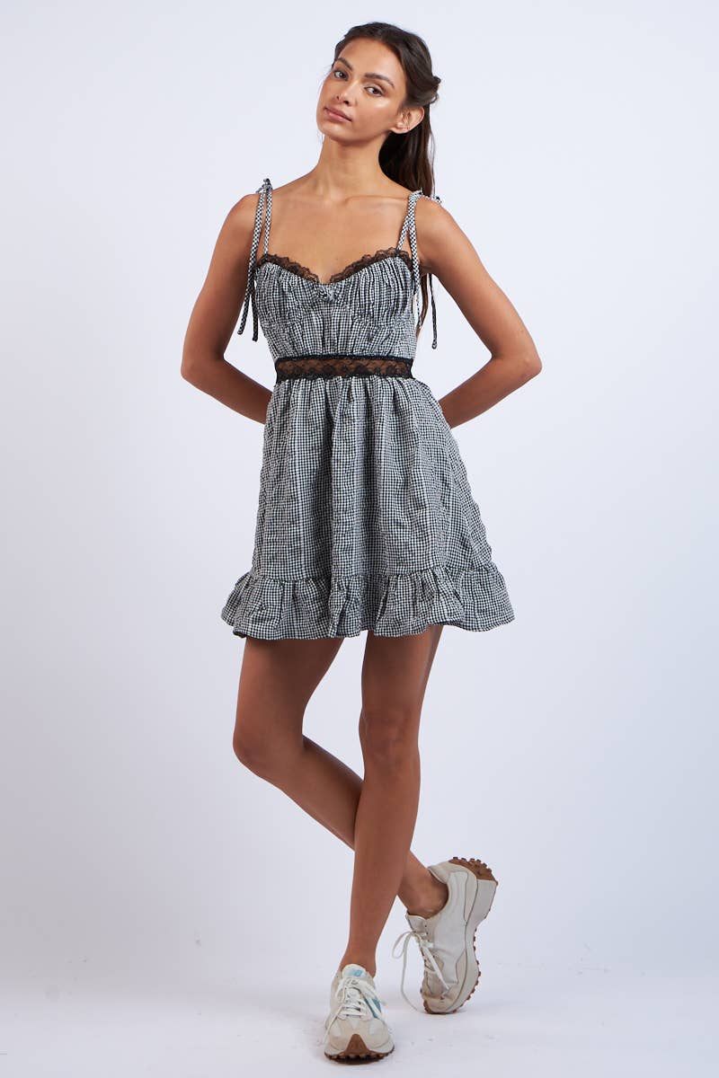 The Kelsey Checkered Mini Dress