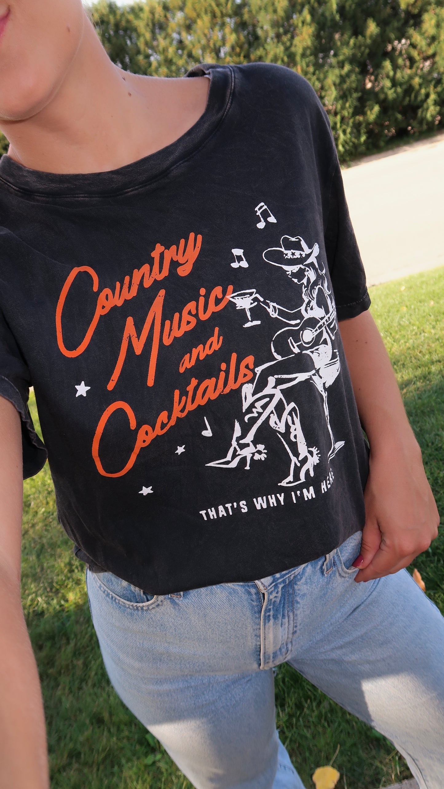 Country Music and Cocktails Graphic Tee