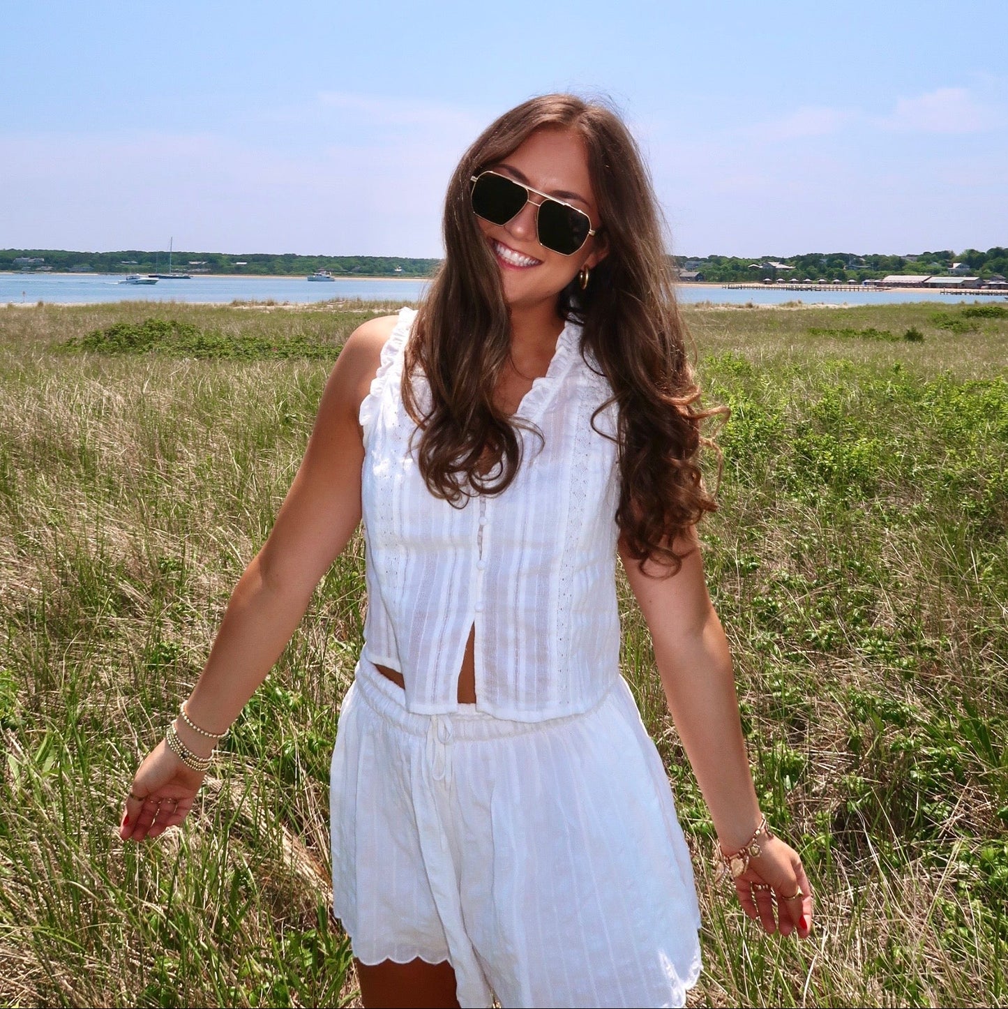 The Mary Boho Button Up Sleeveless Top