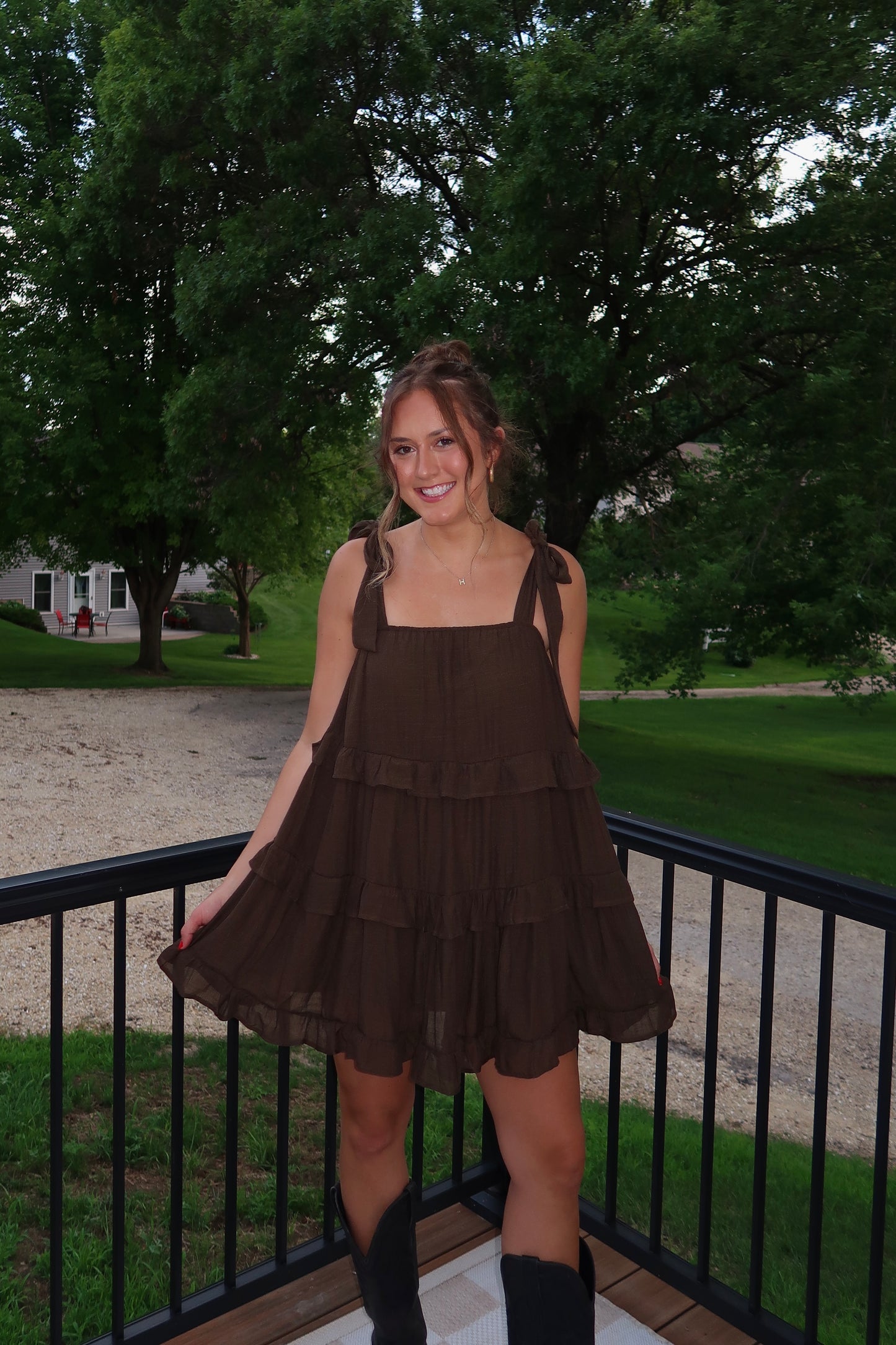 The Sydney Ruffle Tiered Mini Dress