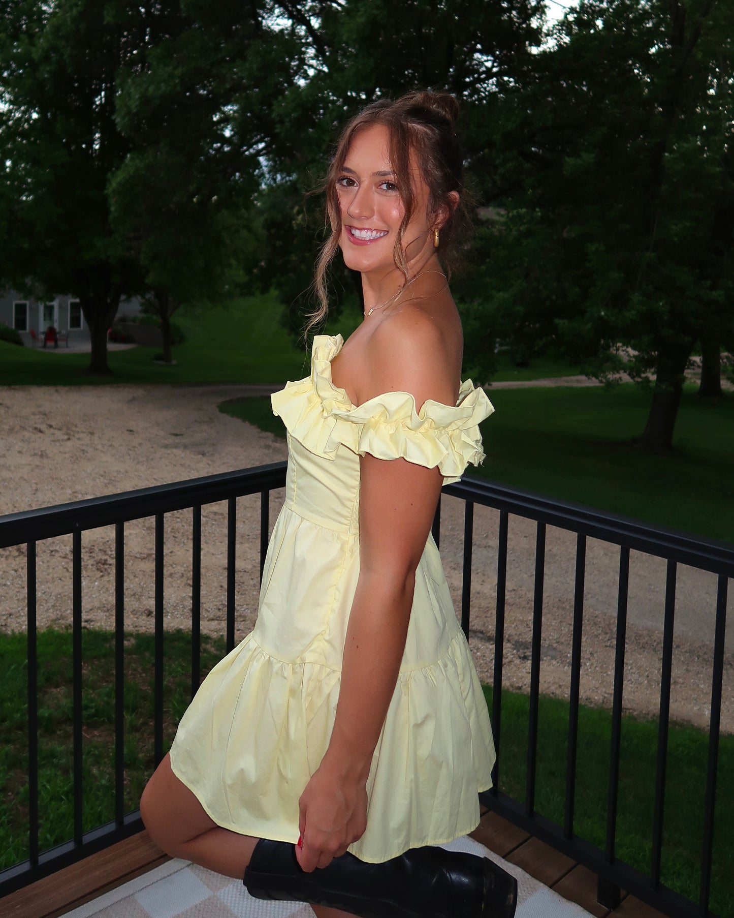 The Maddy Ruffle Sleeve Mini Dress