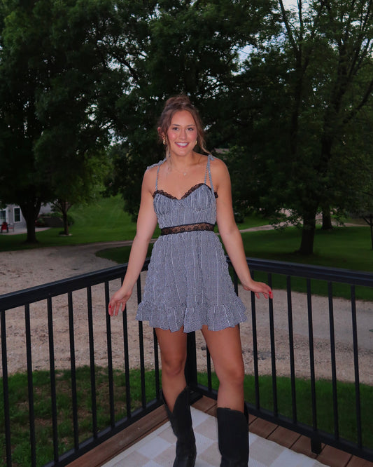 The Kelsey Checkered Mini Dress