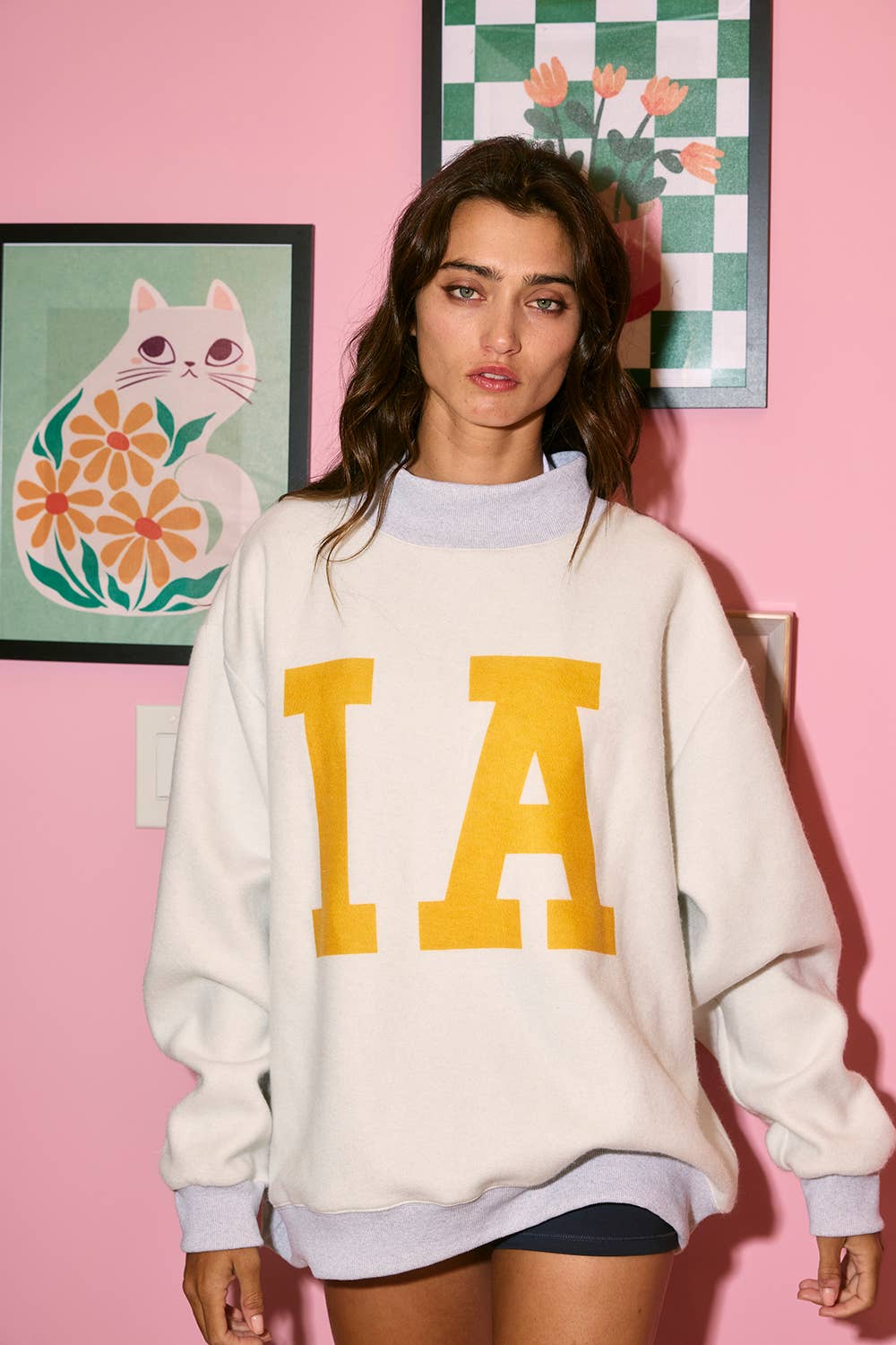 IOWA & IA Reversible Mock Neck Sweatshirt