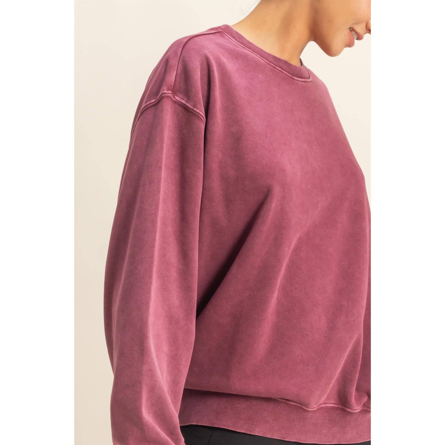 The Lived-In Vintage Crew — Cherry, Black & Brown