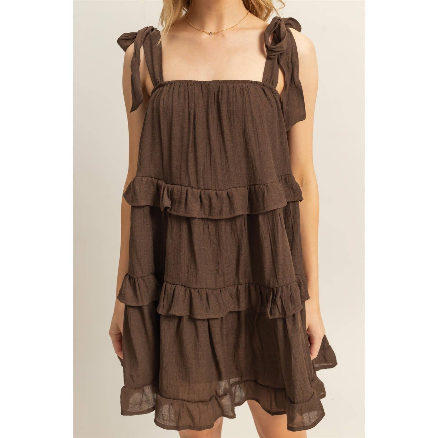 The Sydney Ruffle Tiered Mini Dress