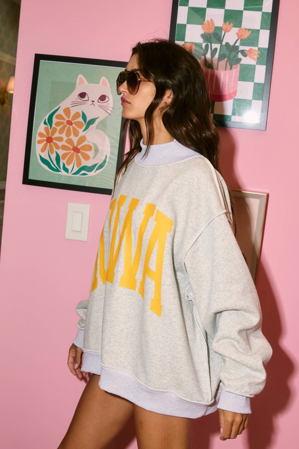 IOWA & IA Reversible Mock Neck Sweatshirt